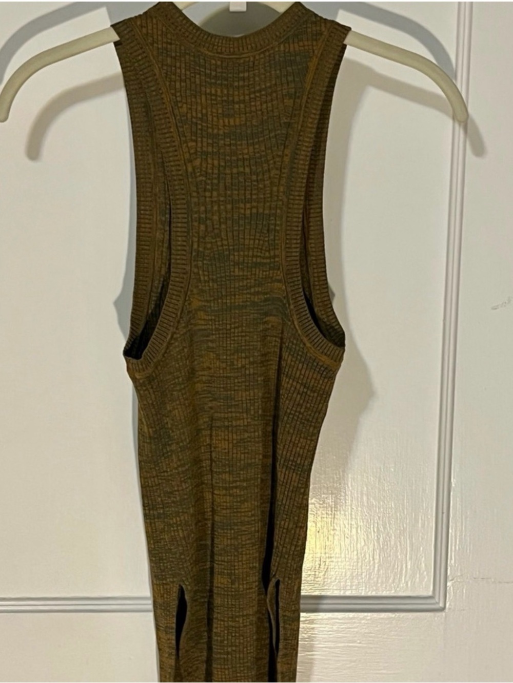 COS Olive Ribbed Tank Top - Picture 3 of 4